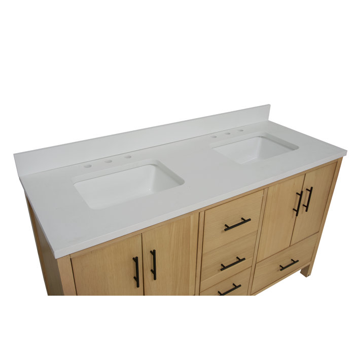 AllModern Kiara 60'' Double Bathroom Vanity with Top & Reviews | Wayfair